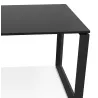 Bureau droit design en bois pieds noirs (60x120 cm) OSSIAN (finition noir)