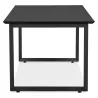 Bureau droit design en bois pieds noirs (70x130 cm) COBIE (finition noir)