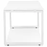 Bureau droit design en bois pieds blancs (60x120 cm) OSSIAN (finition blanc)