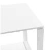 Bureau droit design en bois pieds blancs (60x120 cm) OSSIAN (finition blanc)