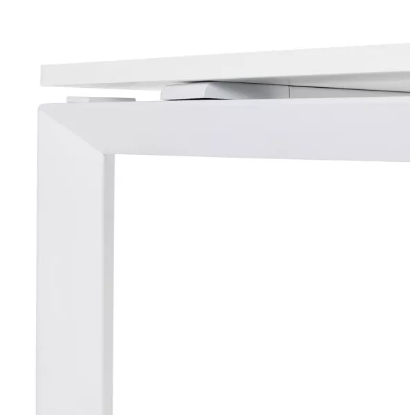 Bureau droit design en bois pieds blancs (60x120 cm) OSSIAN (finition blanc)