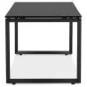 Bureau droit design en bois pieds noirs (60x120 cm) OSSIAN (finition noir)