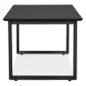 Bureau droit design en bois pieds noirs (90x180 cm) COBIE (finition noir)