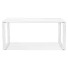 Bureau droit design en bois pieds blancs (80x160 cm) OSSIAN (finition blanc)