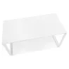 Bureau droit design en bois pieds blancs (80x160 cm) OSSIAN (finition blanc)