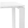 Bureau droit design en bois pieds blancs (80x160 cm) OSSIAN (finition blanc)