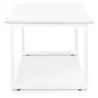 Bureau droit design en bois pieds blancs (90x180 cm) COBIE (finition blanc)