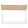 Bureau droit design en bois pieds blancs (62x120 cm) ELIOR (finition naturel)