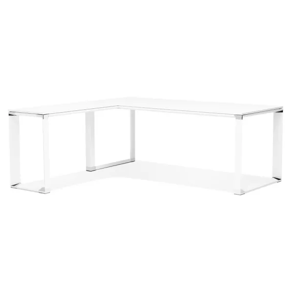 Bureau d'angle design en bois (200x200 cm) CORPORATE (finition blanc)