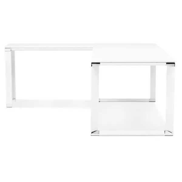 Bureau d'angle design en bois (200x200 cm) CORPORATE (finition blanc)