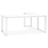 Bureau d'angle design en bois (200x200 cm) CORPORATE (finition blanc)