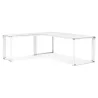 Bureau d'angle design en verre trempé (200x200 cm) MASTER (finition blanc)