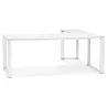 Bureau d'angle design en verre trempé (200x200 cm) MASTER (finition blanc)