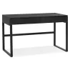 Bureau droit design en bois pieds noirs (60x120 cm) ADDISON (finition noir)