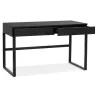 Bureau droit design en bois pieds noirs (60x120 cm) ADDISON (finition noir)