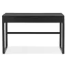 Bureau droit design en bois pieds noirs (60x120 cm) ADDISON (finition noir)