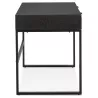 Bureau droit design en bois pieds noirs (60x120 cm) ADDISON (finition noir)