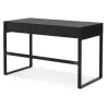 Bureau droit design en bois pieds noirs (60x120 cm) ADDISON (finition noir)