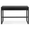 Bureau droit design en bois pieds noirs (60x120 cm) ADDISON (finition noir)