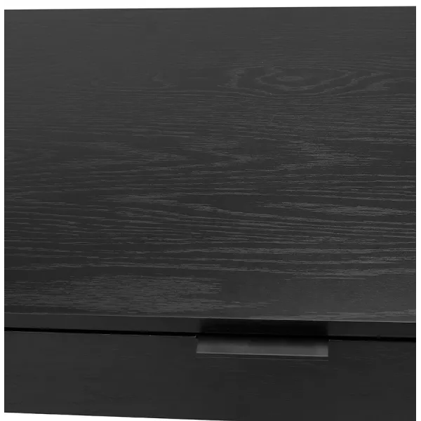 Bureau droit design en bois pieds noirs (60x120 cm) ADDISON (finition noir)