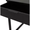 Bureau droit design en bois pieds noirs (60x120 cm) ADDISON (finition noir)