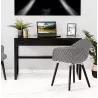 Bureau droit design en bois pieds noirs (60x120 cm) ADDISON (finition noir)