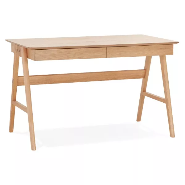 Bureau droit design en bois (70x120 cm) CURT (finition naturel)