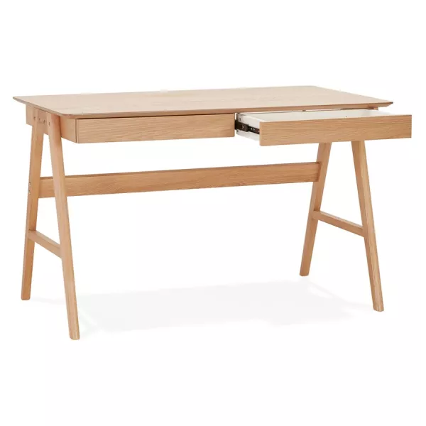 Bureau droit design en bois (70x120 cm) CURT (finition naturel)