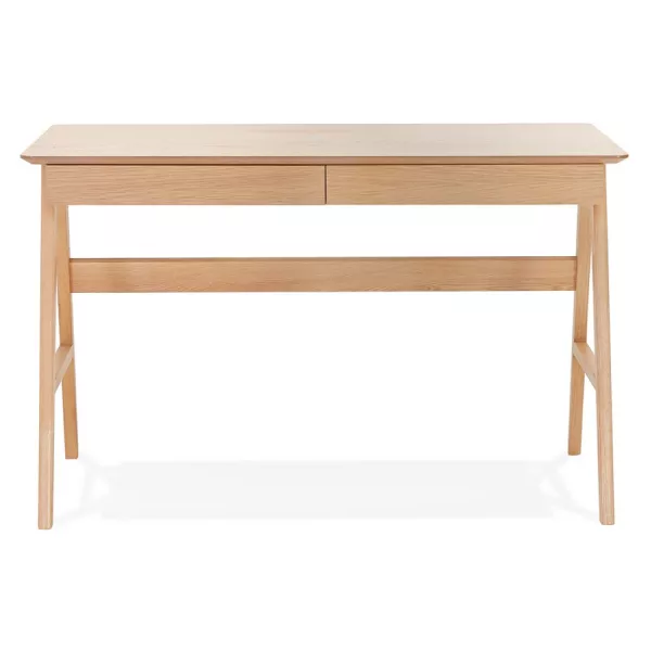 Bureau droit design en bois (70x120 cm) CURT (finition naturel)