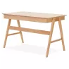 Bureau droit design en bois (70x120 cm) CURT (finition naturel)