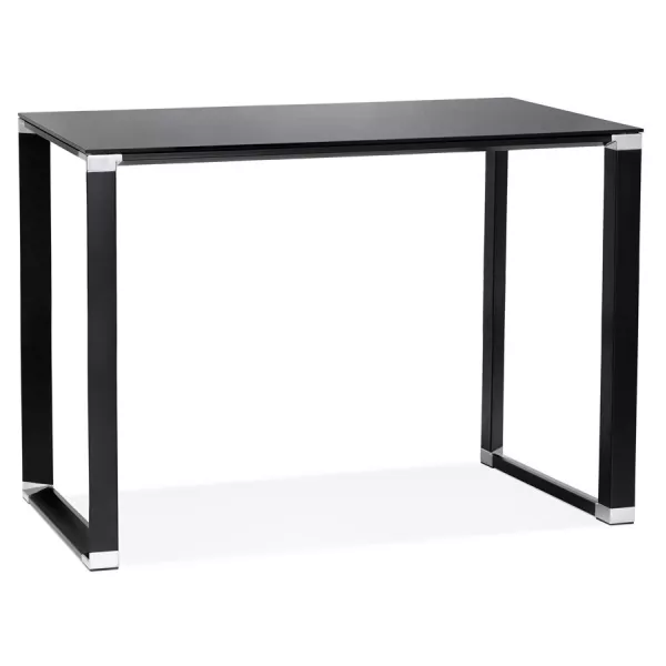 Bureau haut design en verre trempé (70x140 cm) BOIN MAX (finition noir)