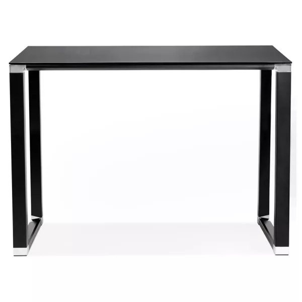 Bureau haut design en verre trempé (70x140 cm) BOIN MAX (finition noir)