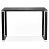 Bureau haut design en verre trempé (70x140 cm) BOIN MAX (finition noir)