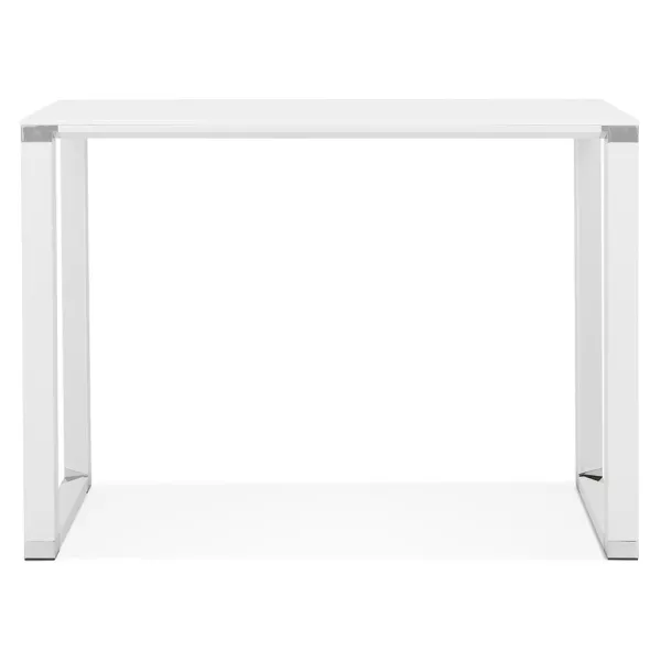 Bureau haut design en verre trempé (70x140 cm) BOIN MAX (finition blanc)