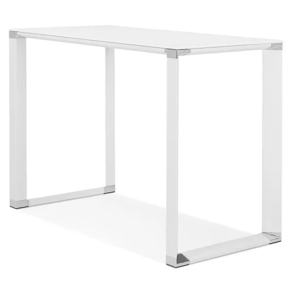 Bureau haut design en verre trempé (70x140 cm) BOIN MAX (finition blanc)