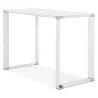 Bureau haut design en verre trempé (70x140 cm) BOIN MAX (finition blanc)