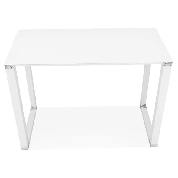 Bureau haut design en verre trempé (70x140 cm) BOIN MAX (finition blanc)