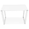 Bureau haut design en verre trempé (70x140 cm) BOIN MAX (finition blanc)