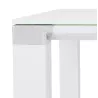 Bureau haut design en verre trempé (70x140 cm) BOIN MAX (finition blanc)