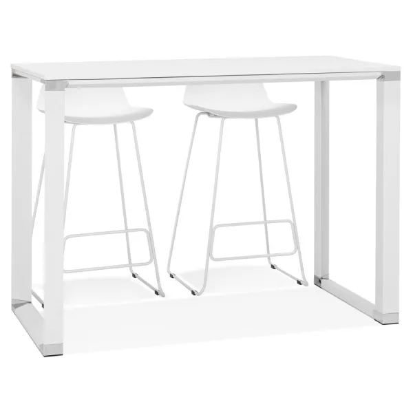 Bureau haut design en bois (70x140 cm) BOUNY MAX (finition blanc)