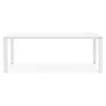 Bureau table de réunion en verre trempé (100x200 cm) BOIN (finition blanc)