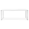 Bureau droit design en verre trempé (100x200 cm) BOIN (finition blanc)