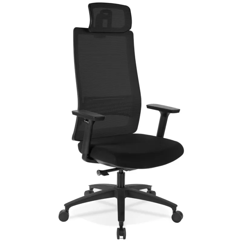 Fauteuil de bureau ergonomique en tissu DALLAS (noir)