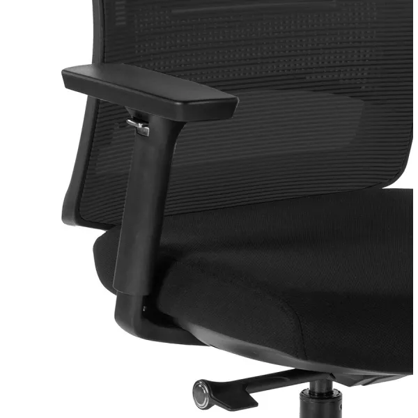 Fauteuil de bureau ergonomique en tissu DALLAS (noir)