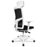 Fauteuil de bureau ergonomique en tissu MIAMI (blanc, noir)