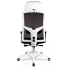 Fauteuil de bureau ergonomique en tissu MIAMI (blanc, noir)