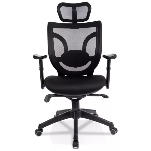 Ergonomic office chair in SEATTLE fabric (black) to associate with Comfortable Office Chairs for Office