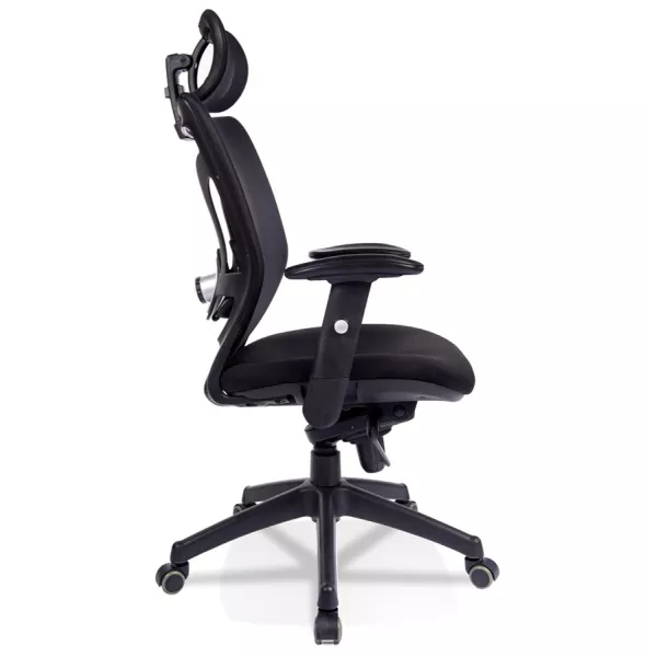 Fauteuil de bureau ergonomique en tissu SEATTLE (noir) à associer à Fauteuils De Bureau Design Pour Salle À Manger