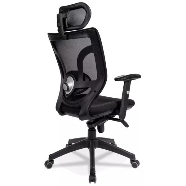 Fauteuil de bureau ergonomique en tissu SEATTLE (noir) à associer à Fauteuils De Bureau Avec Accoudoirs Pour Plus De Confort