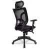 Ergonomic office chair in SEATTLE fabric (black) to associate with Scandinavian Office Armchairs With a Clean Design